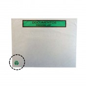 Sobre Packing-List de papel ecológicos 240x130 "Documentos" - 1000 unidades